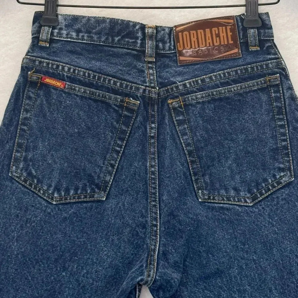 Jordache 80s High Waist Tapered Leg Deep Indigo Wash Retro Mom Jeans Sz 24 - Picture 4 of 9